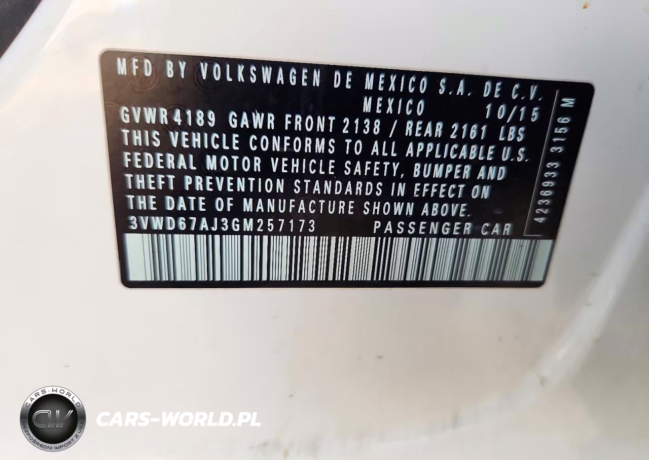 2016 Volkswagen Jetta Se VIN:3VWD67AJ3GM257173 - 12