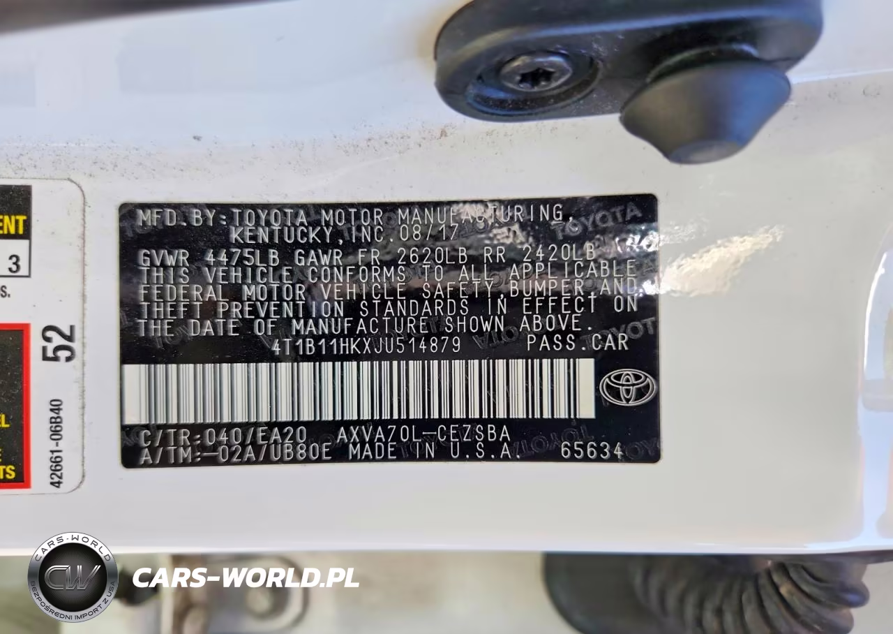 2018 Toyota Camry Se VIN:4T1B11HKXJU514879 - 12