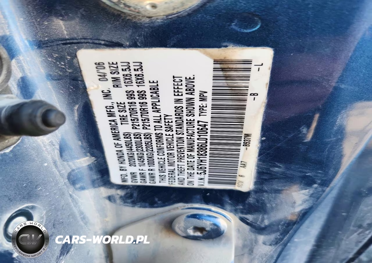 2006 Honda Element Lx VIN:5J6YH18386L010647 - 14