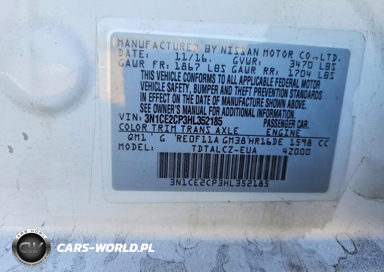 2017 Nissan Versa Note S Plus VIN:3N1CE2CP3HL352185 - 12