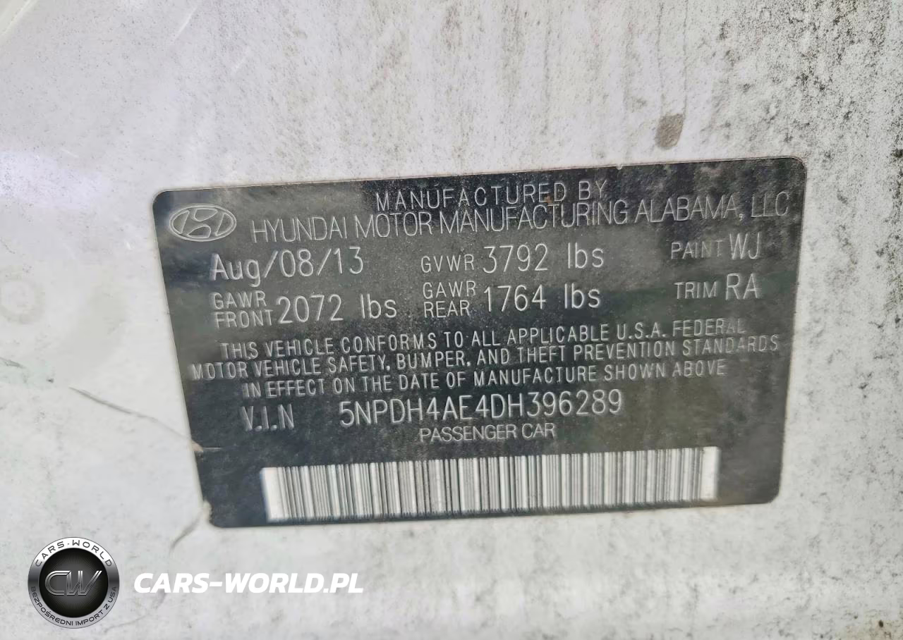 2013 Hyundai Elantra Gls VIN:5NPDH4AE4DH396289 - 12