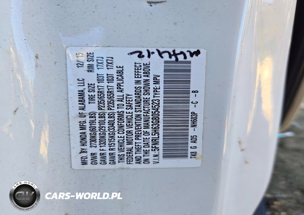 2016 Honda Odyssey Exl VIN:5FNRL5H63GB054523 - 13