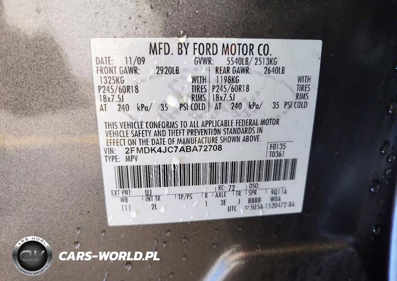 2010 Ford Edge Sel VIN:2FMDK4JC7ABA72708 - 13
