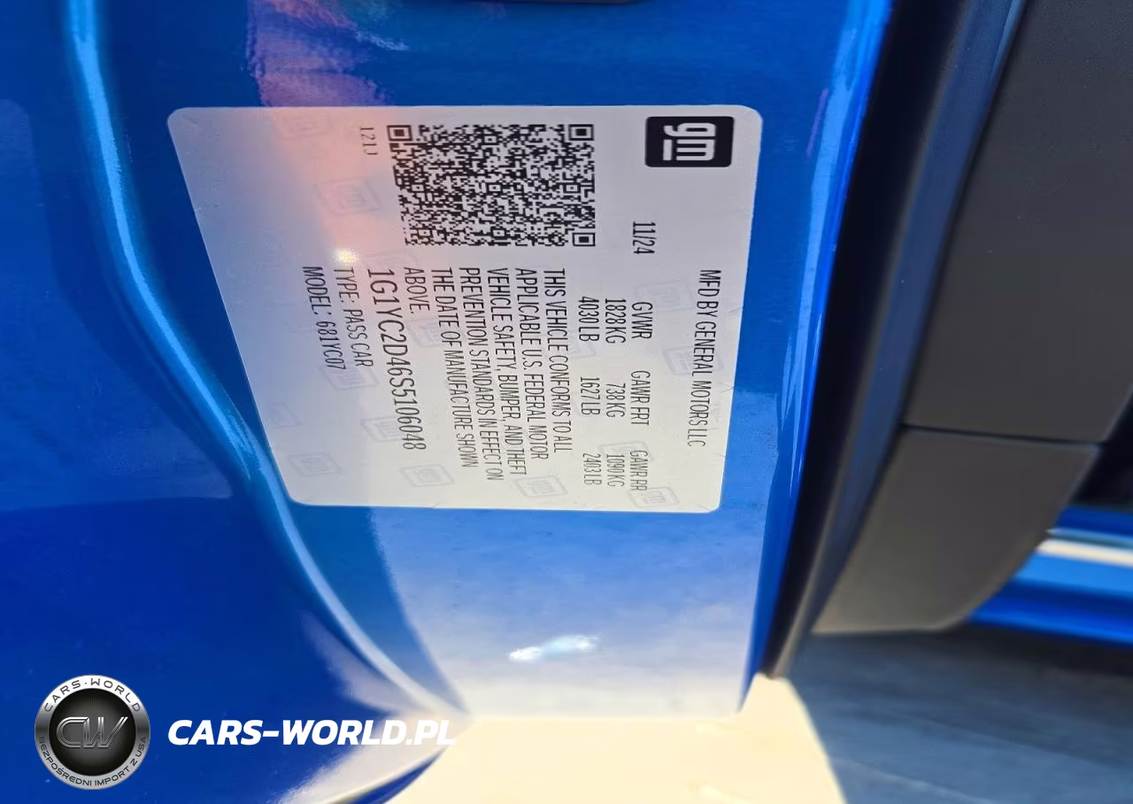 2025 Chevrolet Corvette Stingray 3Lt VIN:1G1YC2D46S5106048 - 13