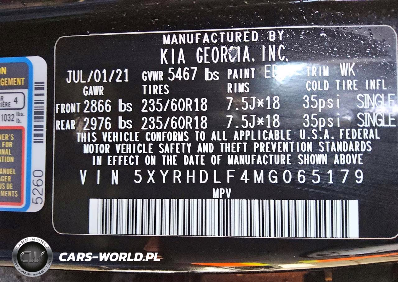 2021 Kia Sorento Ex VIN:5XYRHDLF4MG065179 - 13