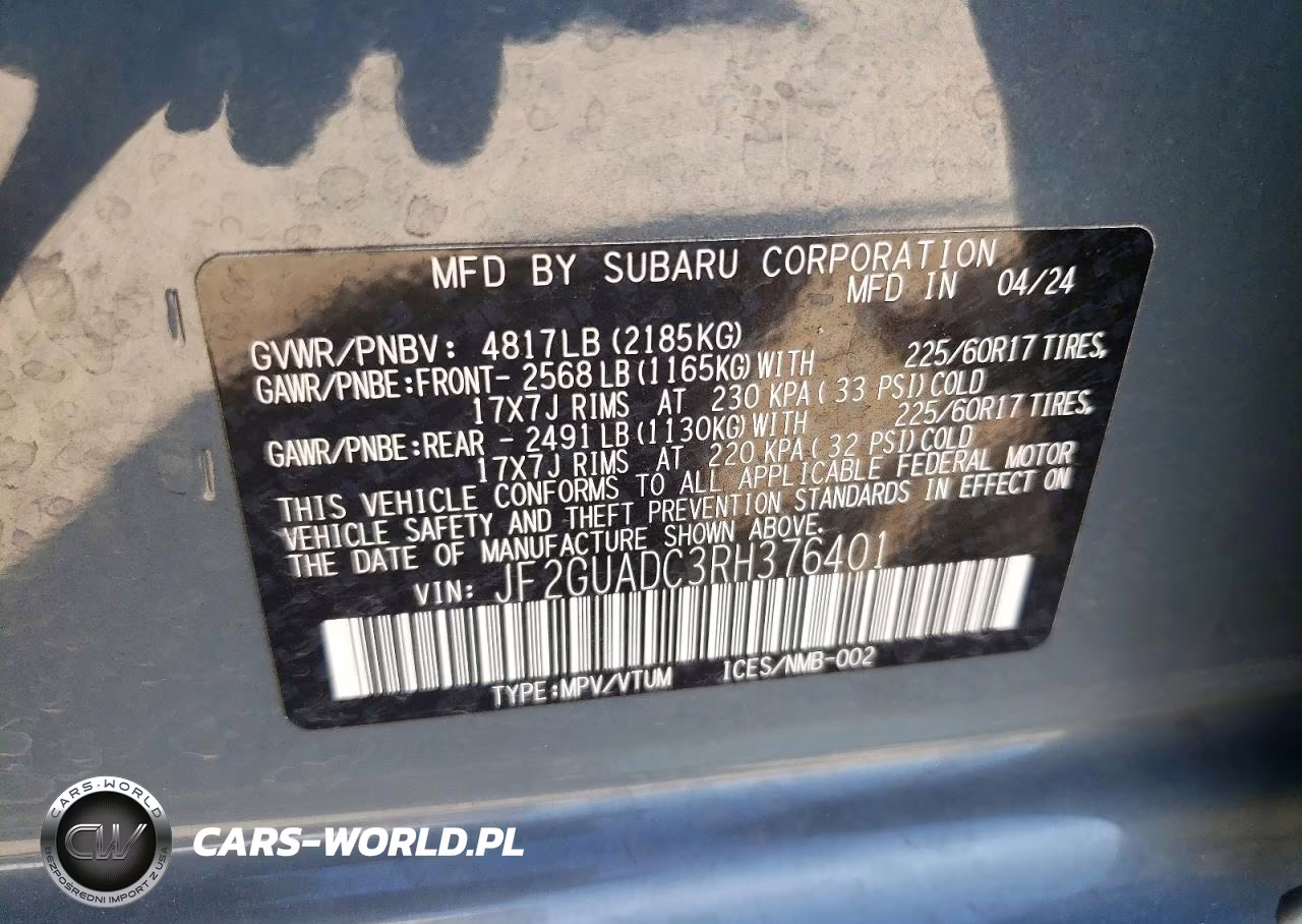 2024 Subaru Crosstrek Premium VIN:JF2GUADC3RH376401 - 13