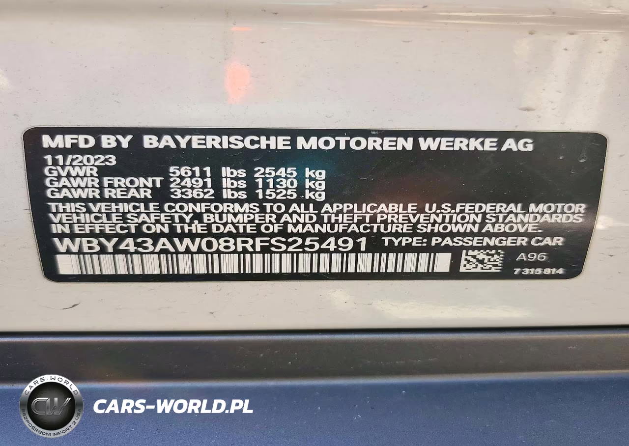 2024 BMW I4 Edrive 35 VIN:WBY43AW08RFS25491 - 12