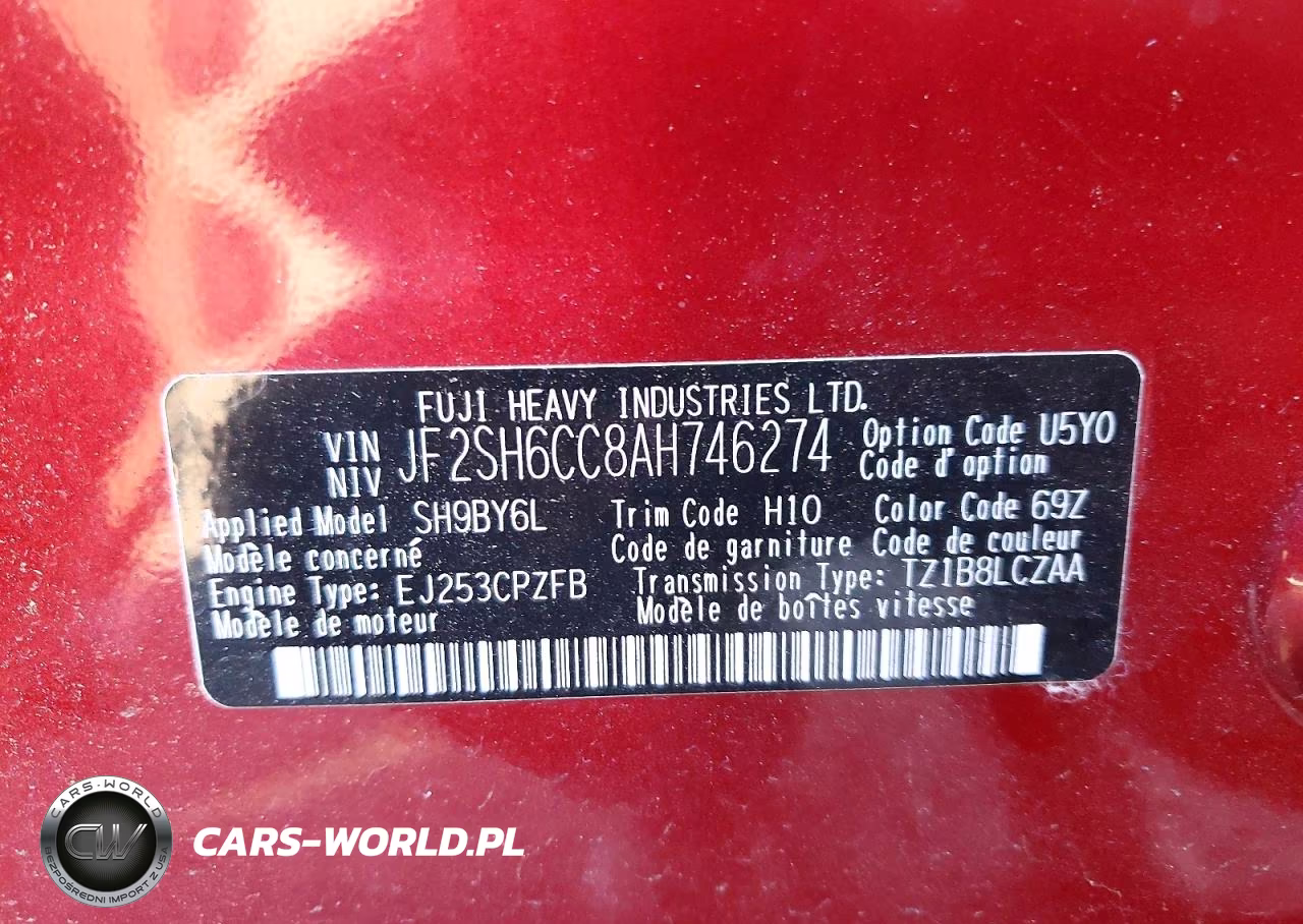 2010 Subaru Forester 2.5X Premium VIN:JF2SH6CC8AH746274 - 12