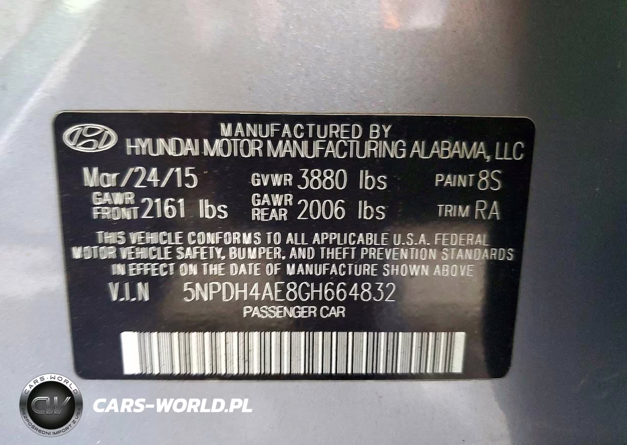 2016 Hyundai Elantra Se VIN:5NPDH4AE8GH664832 - 12