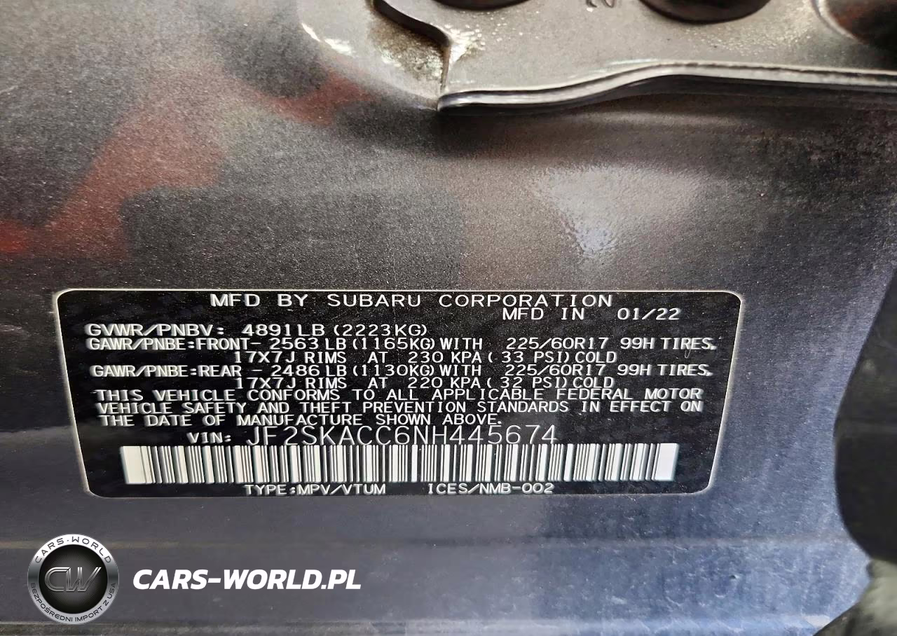 2022 Subaru Forester VIN:JF2SKACC6NH445674 - 12