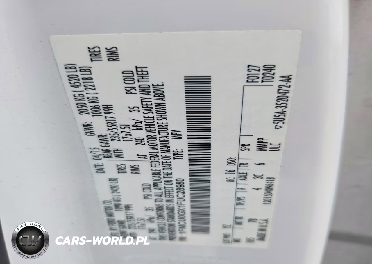 2015 Ford Escape Se VIN:1FMCU0GX1FUC28980 - 13