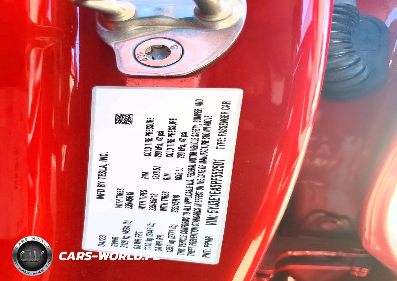 2023 Tesla Model 3 VIN:5YJ3E1EA5PF552501 - 12
