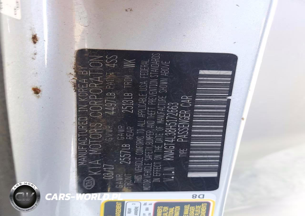 2017 Kia Optima Lx VIN:KNAGT4L38H5172663 - 12