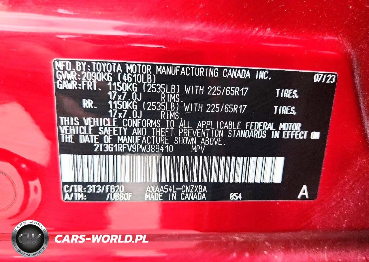 2023 Toyota Rav4 Le VIN:2T3G1RFV9PW389410 - 14