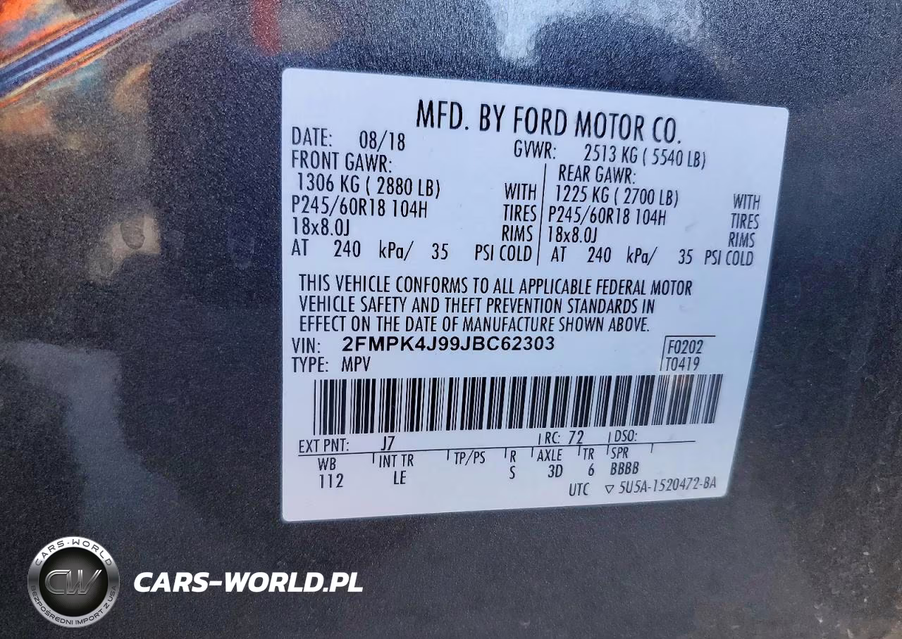 2018 Ford Edge Sel VIN:2FMPK4J99JBC62303 - 13