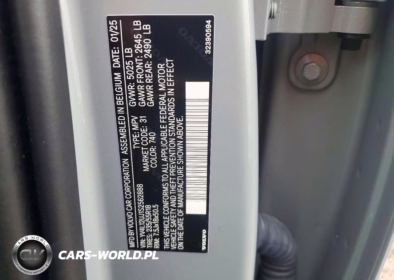 2025 Volvo Xc40 Core VIN:YV4L12UJ1S2562888 - 14