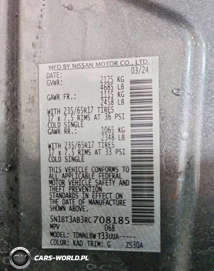 2024 Nissan Rogue S VIN:5N1BT3AB3RC708185 - 14