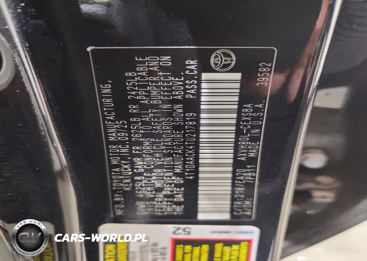 2026 Toyota Camry Se VIN:4T1DAACK4TU217819 - 12