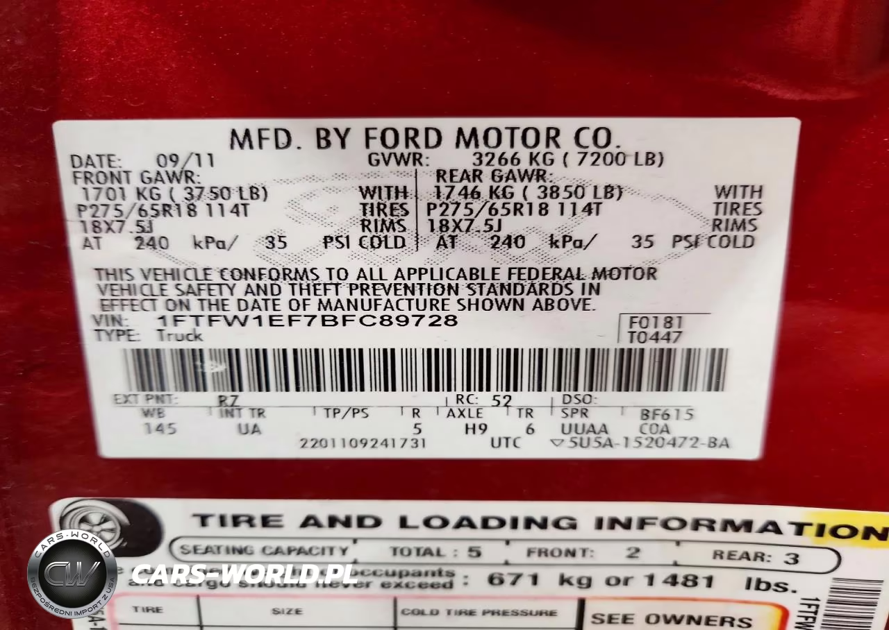 2011 Ford F-150 Xlt VIN:1FTFW1EF7BFC89728 - 13