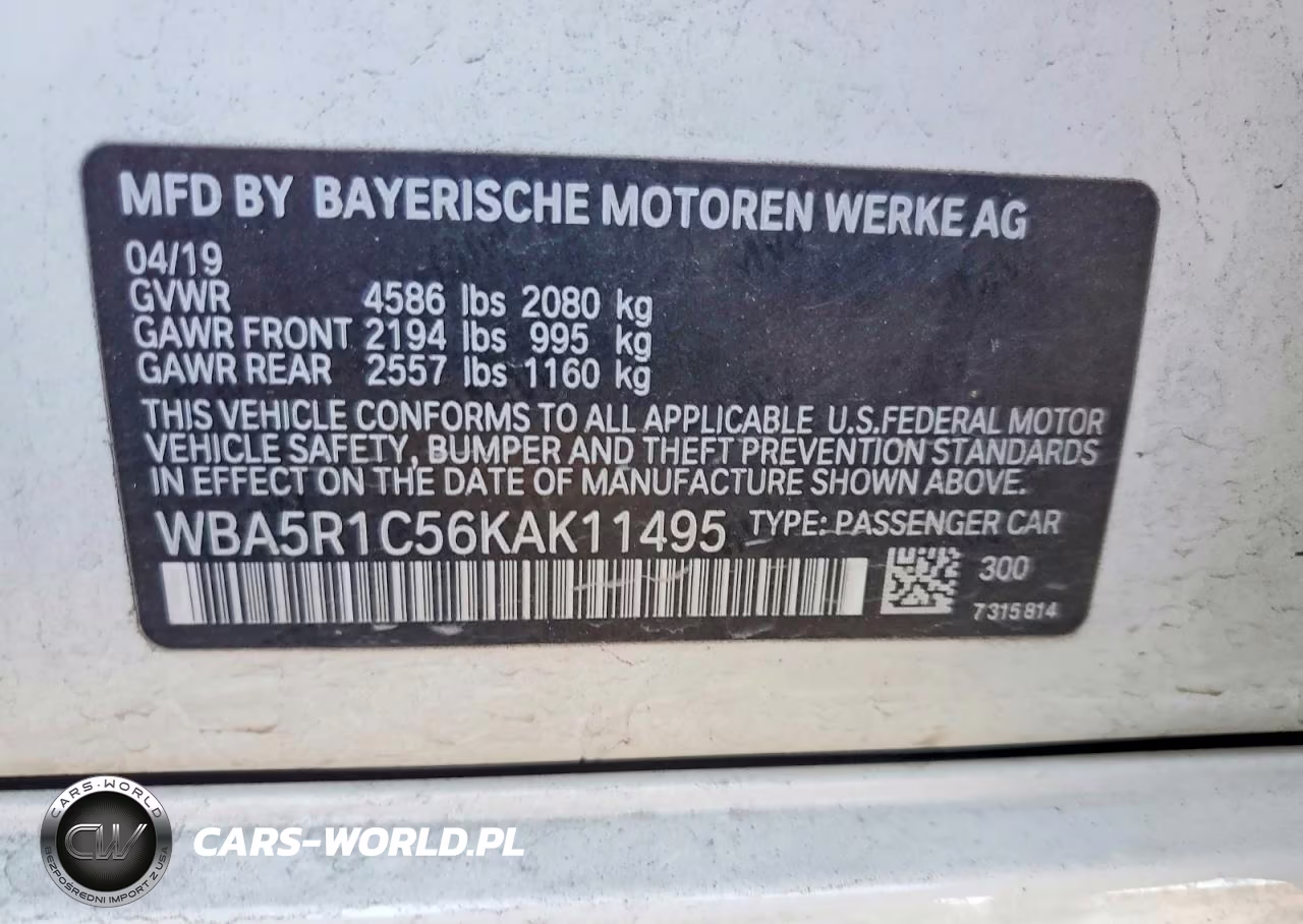 2019 BMW 330I VIN:WBA5R1C56KAK11495 - 13