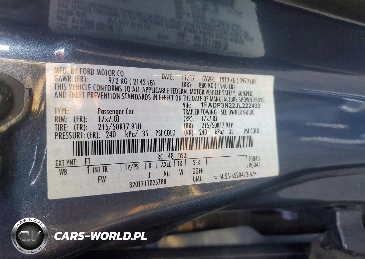 2018 Ford Focus Titanium VIN:1FADP3N22JL222439 - 12