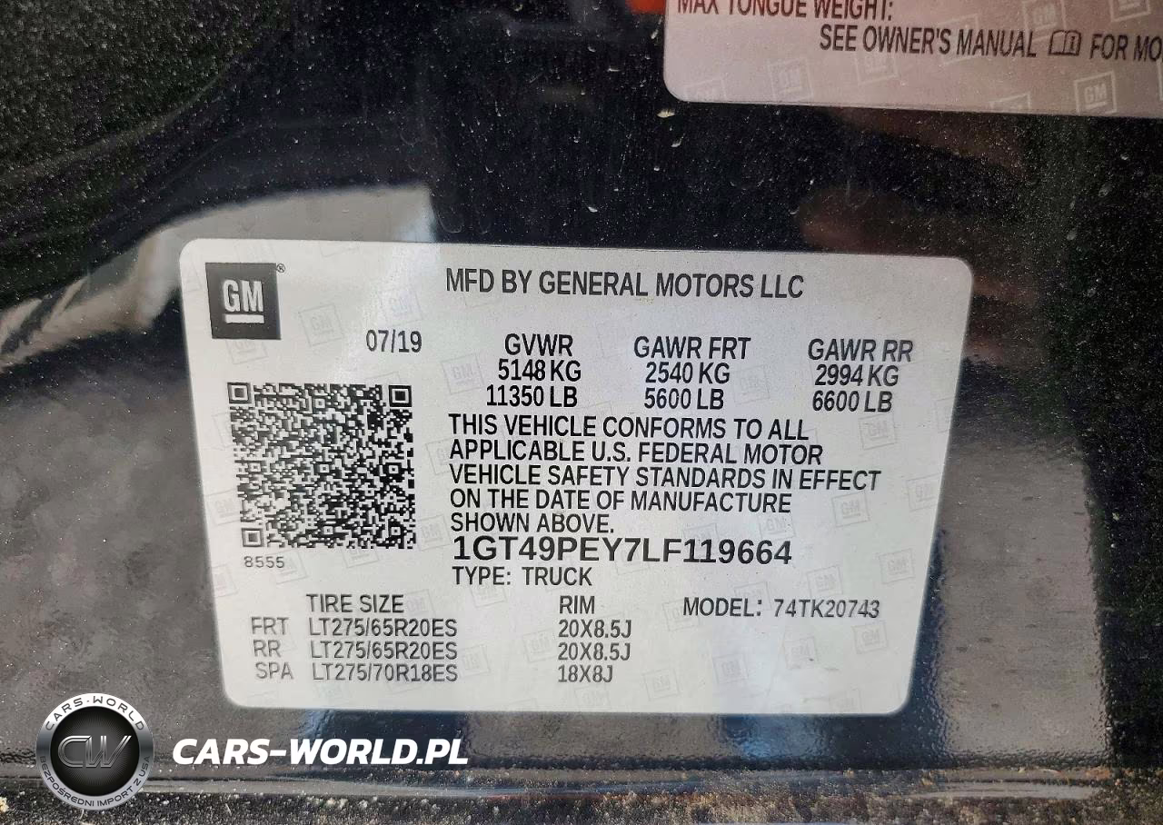 2020 GMC Sierra K2500 At4 VIN:1GT49PEY7LF119664 - 14