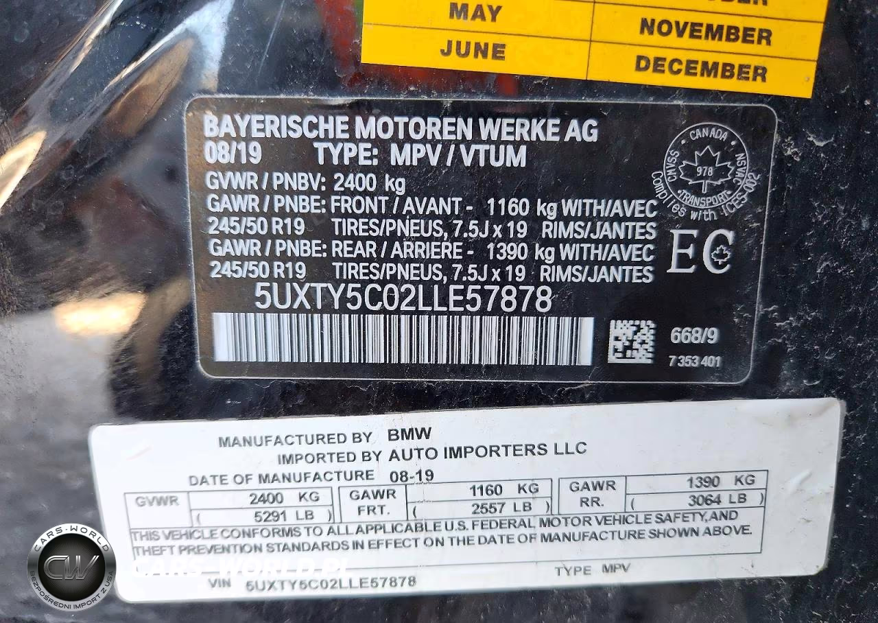 2020 BMW X3 xDrive30I VIN:5UXTY5C02LLE57878 - 13