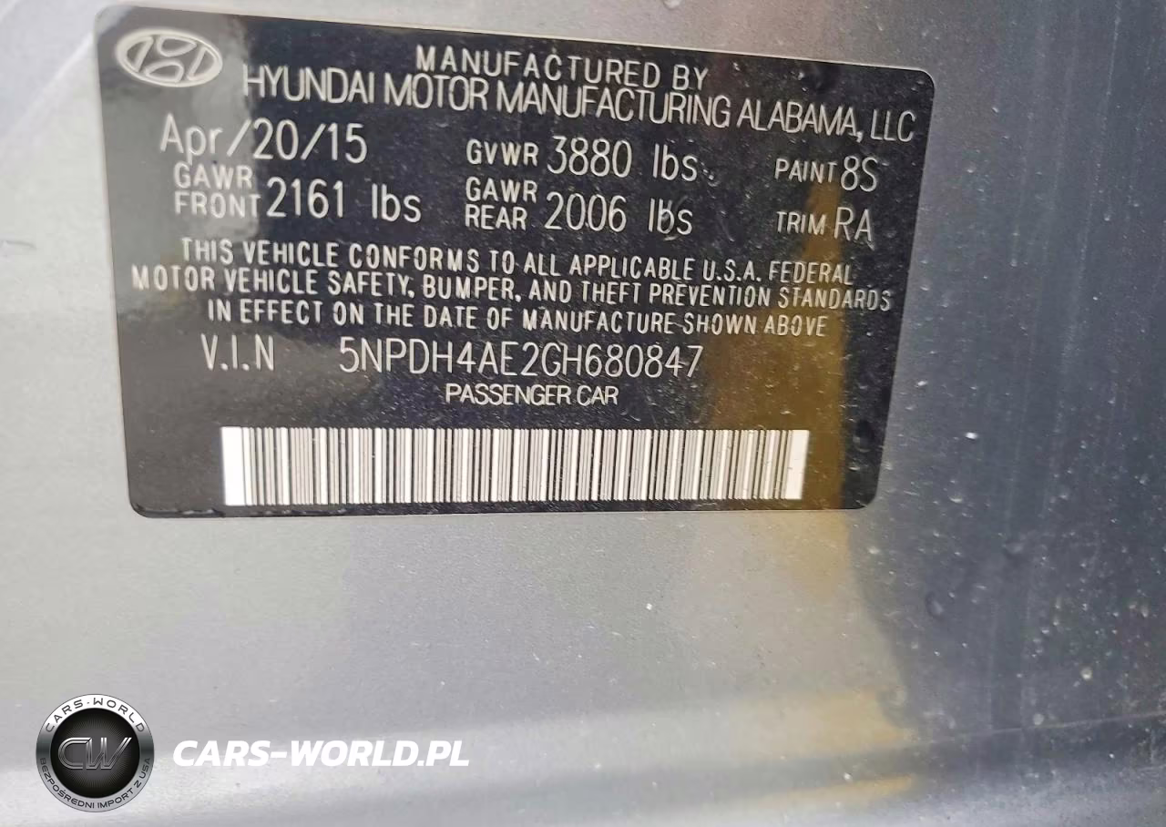 2016 Hyundai Elantra Se VIN:5NPDH4AE2GH680847 - 12