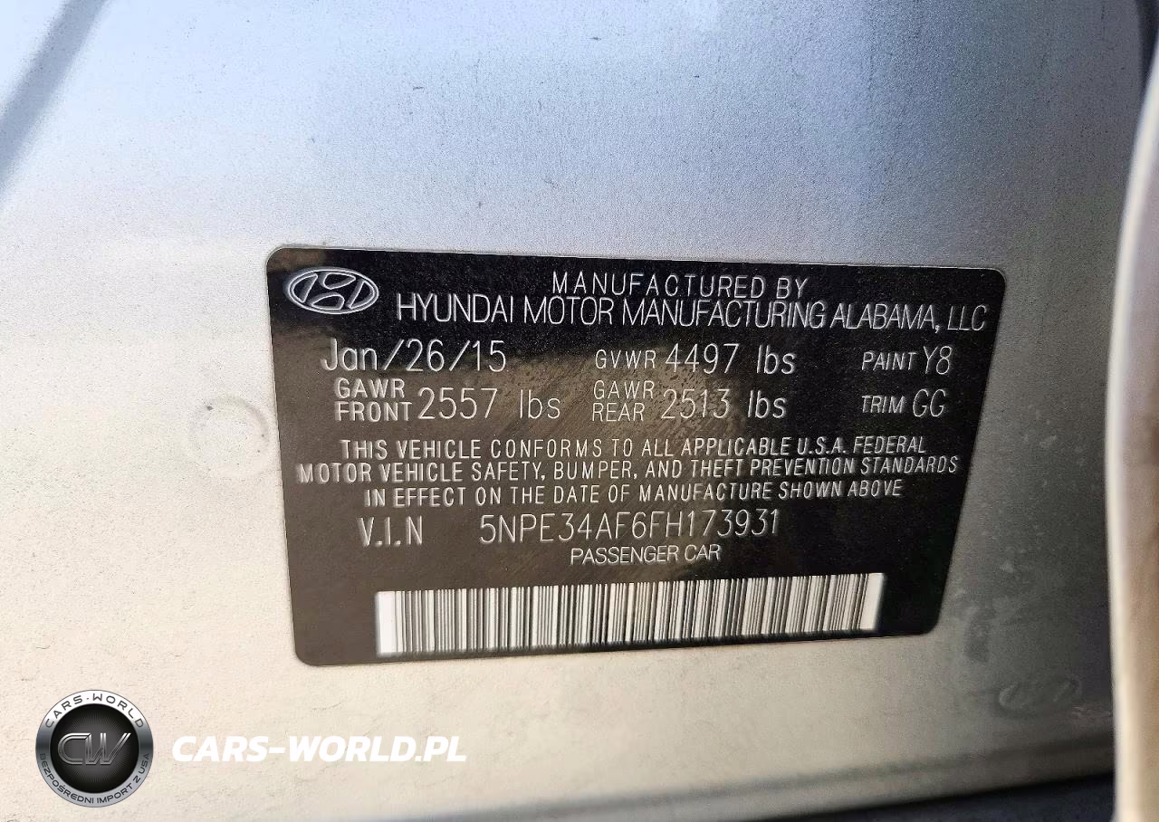 2015 Hyundai Sonata Sport VIN:5NPE34AF6FH173931 - 12