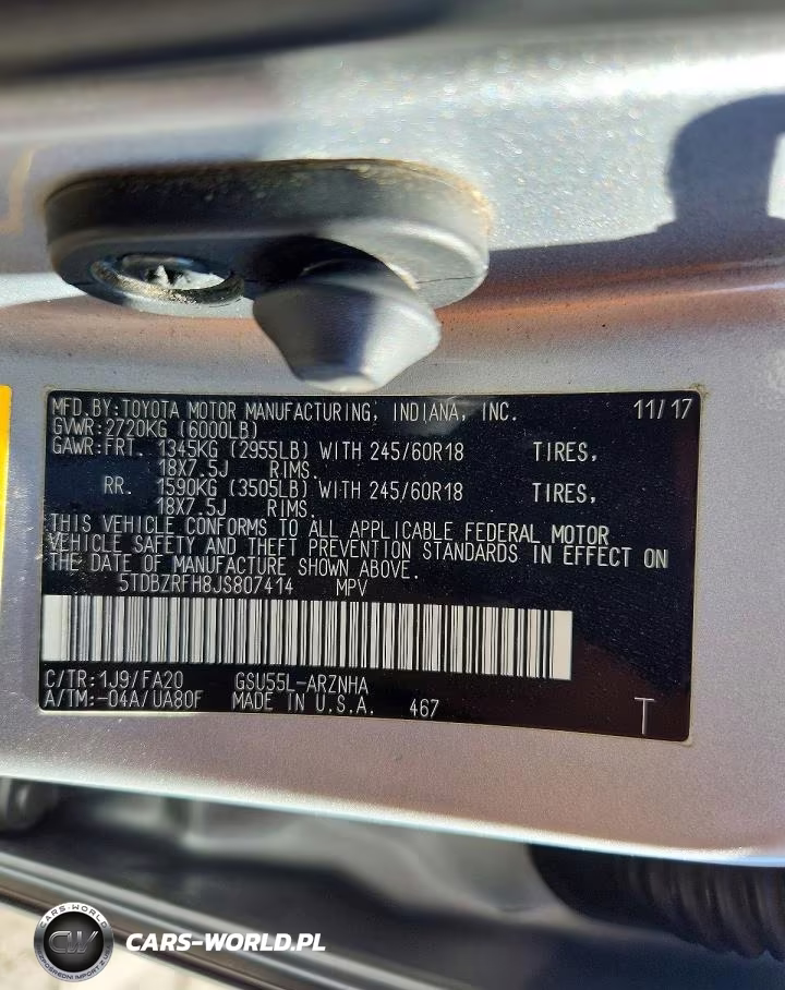 2018 Toyota Highlander Le Plus VIN:5TDBZRFH8JS807414 - 13