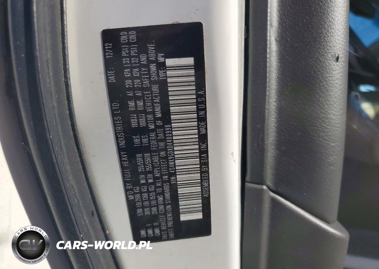 2013 Subaru Tribeca Limited VIN:4S4WX9GDXD4400998 - 13