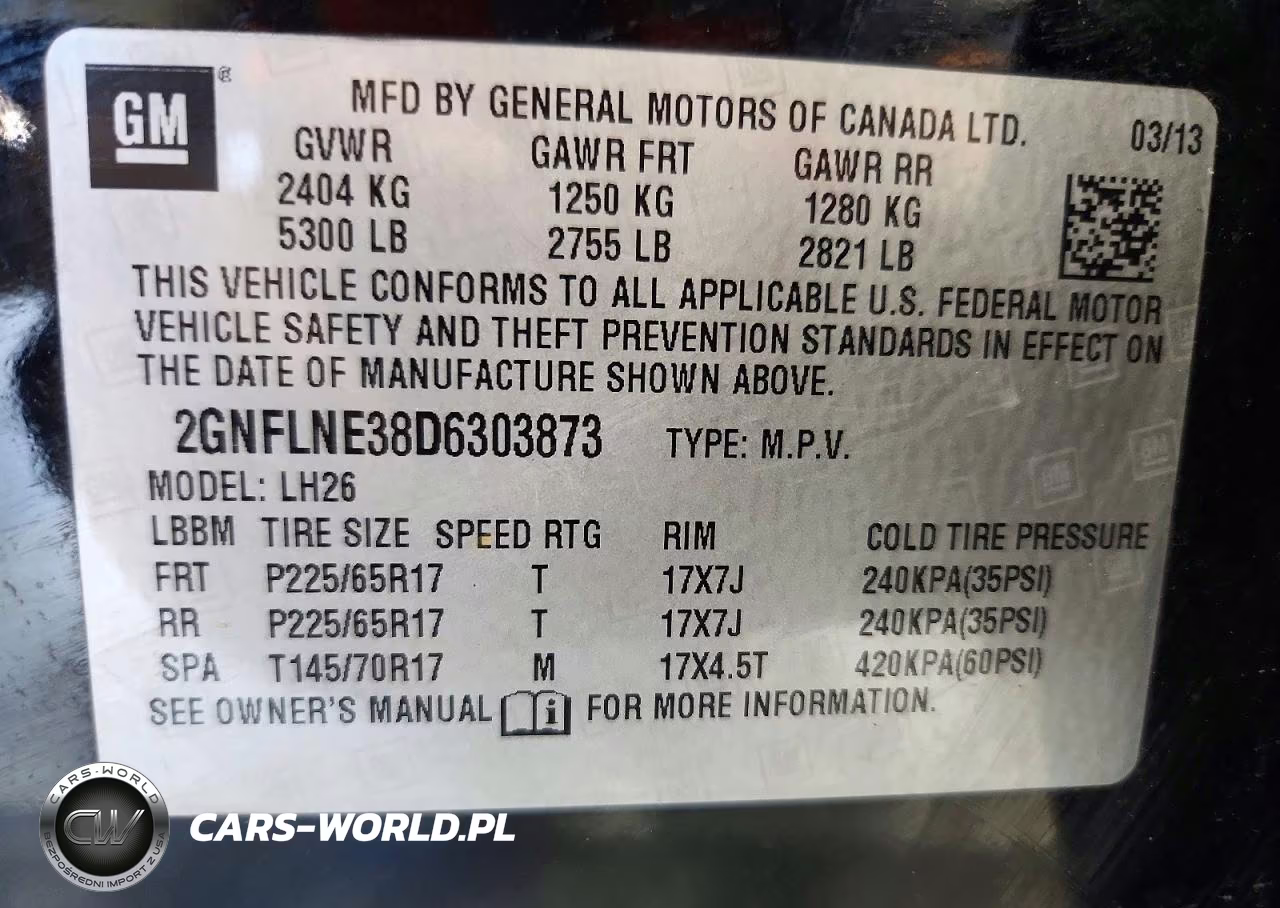 2013 Chevrolet Equinox Lt VIN:2GNFLNE38D6303873 - 14