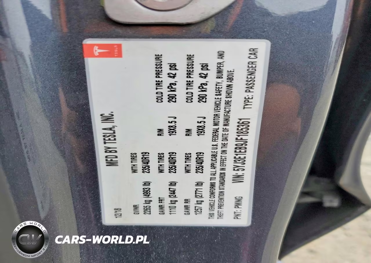 2018 Tesla Model 3 VIN:5YJ3E1EB9JF185361 - 13