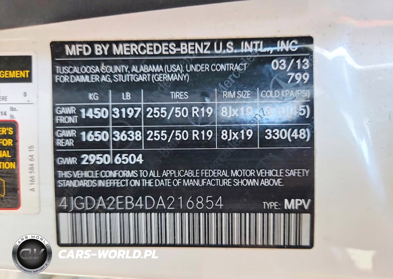 2013 Mercedes-Benz Ml 350 Bluetec VIN:4JGDA2EB4DA216854 - 13
