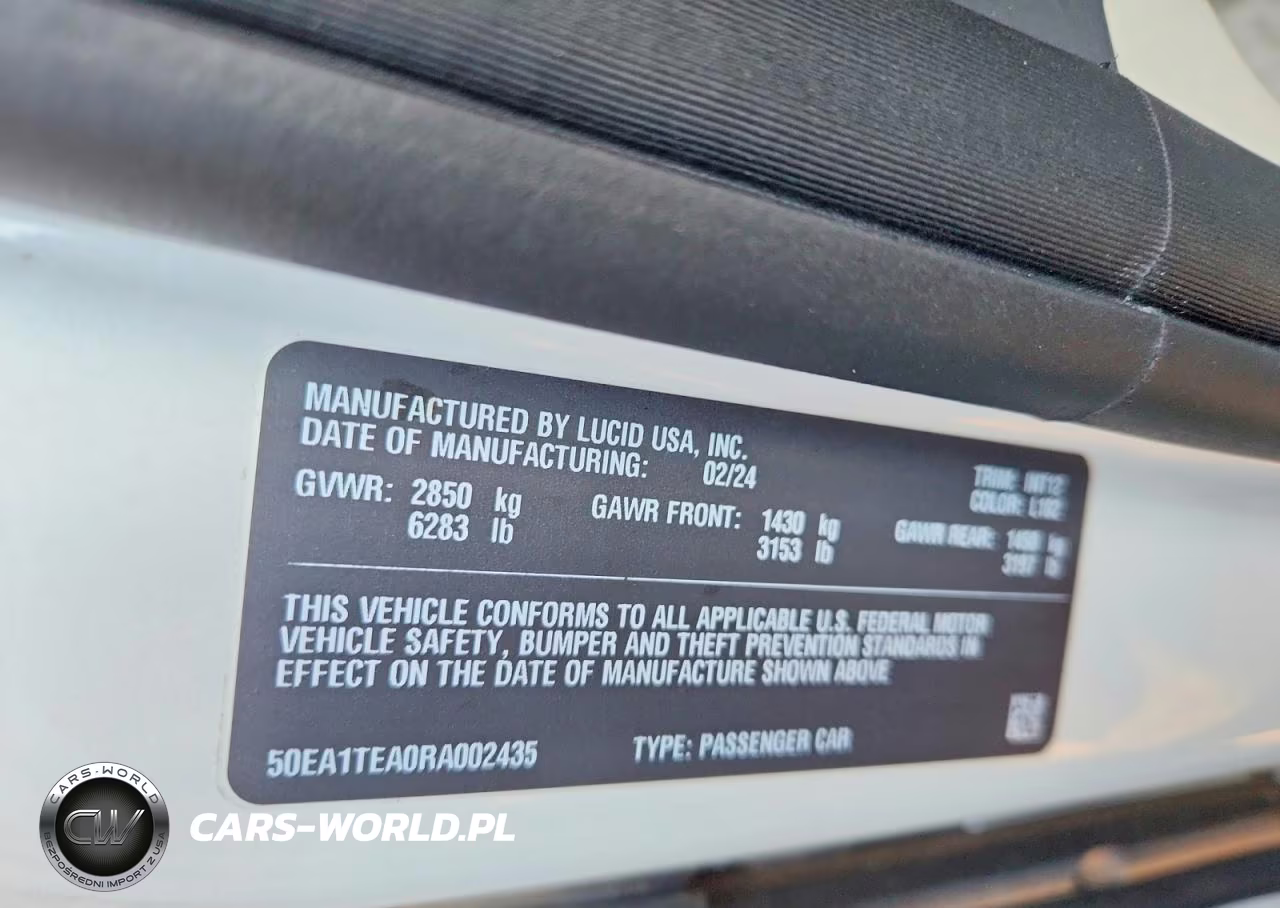 2024 Lucid Air Touring VIN:50EA1TEA0RA002435 - 12