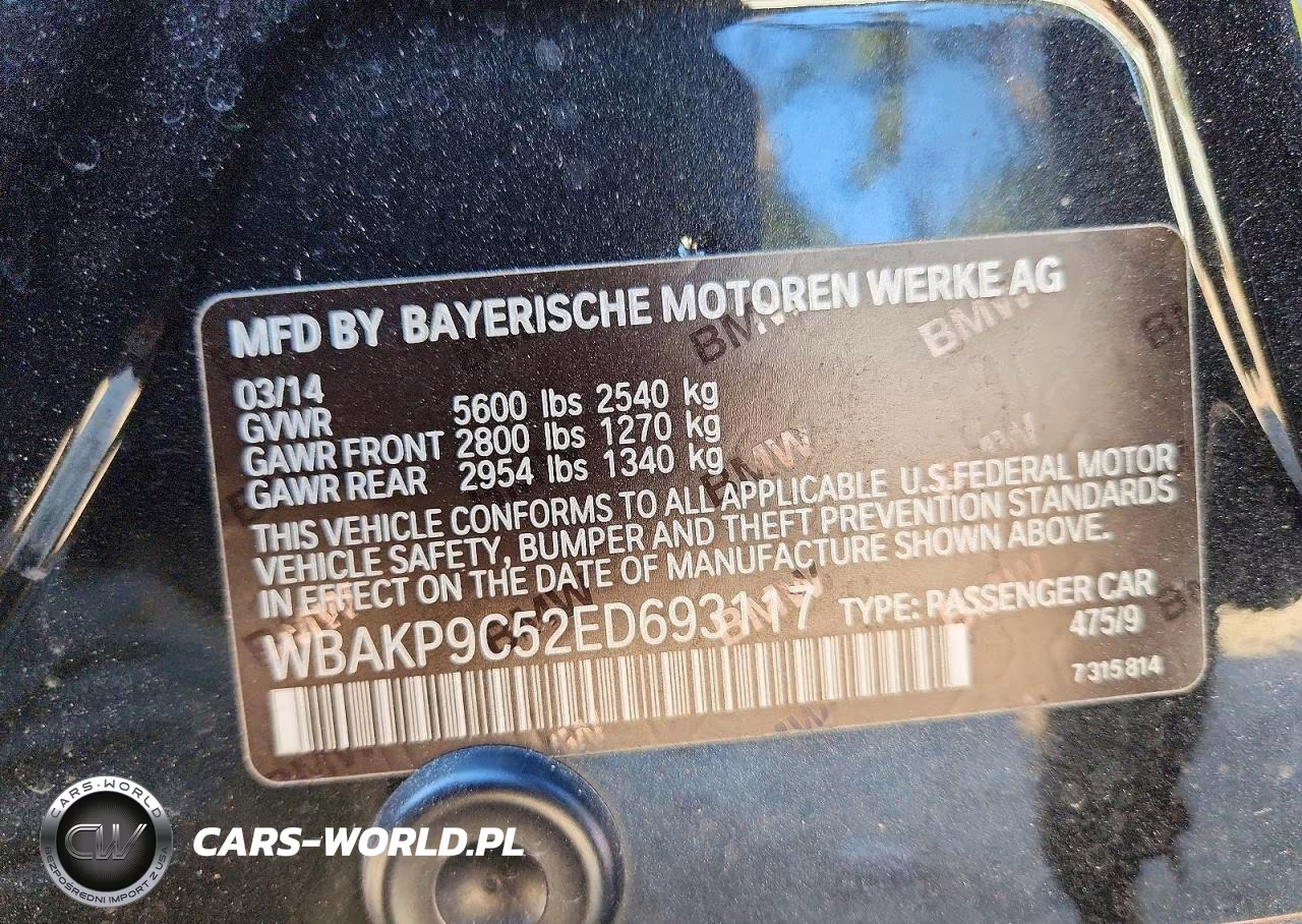 2014 BMW 550 Xi VIN:WBAKP9C52ED693117 - 12