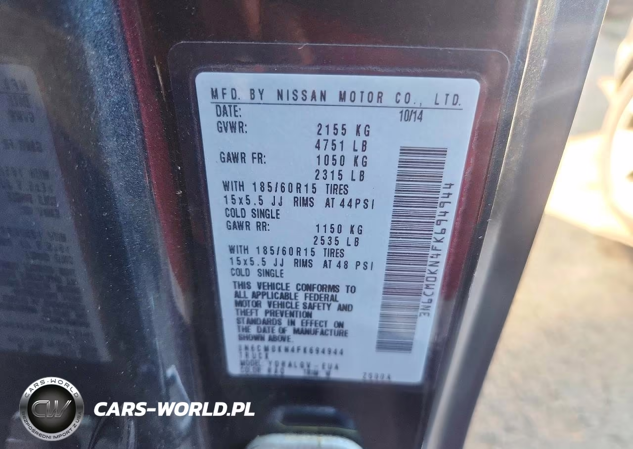 2015 Nissan Nv200 Sv VIN:3N6CM0KN4FK694944 - 13