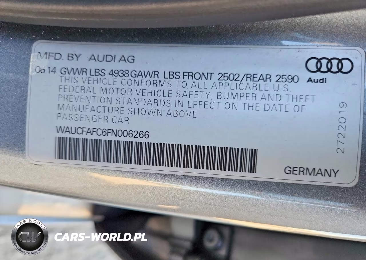 2015 Audi A6 Premium VIN:WAUCFAFC6FN006266 - 13