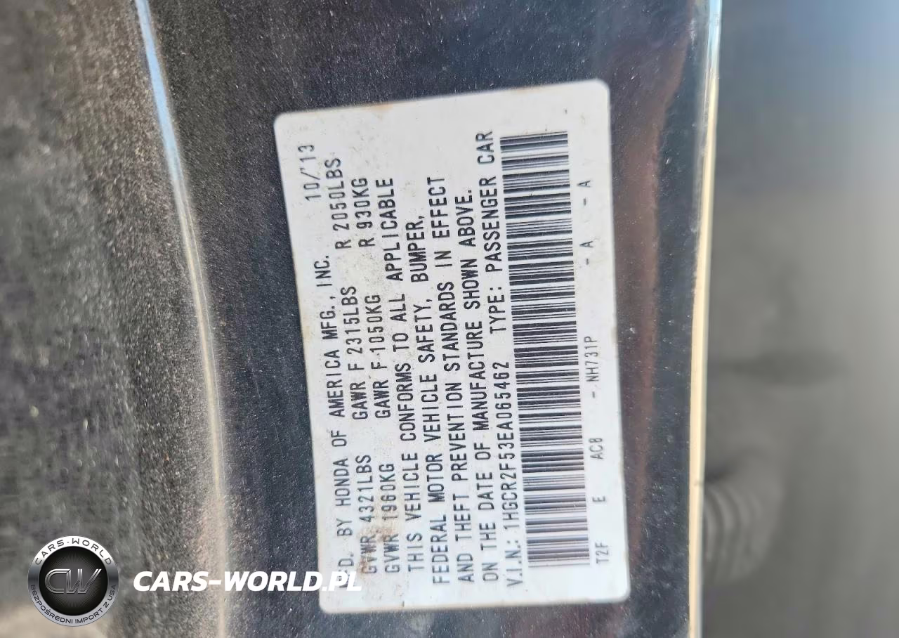 2014 Honda Accord Sport VIN:1HGCR2F53EA065462 - 12