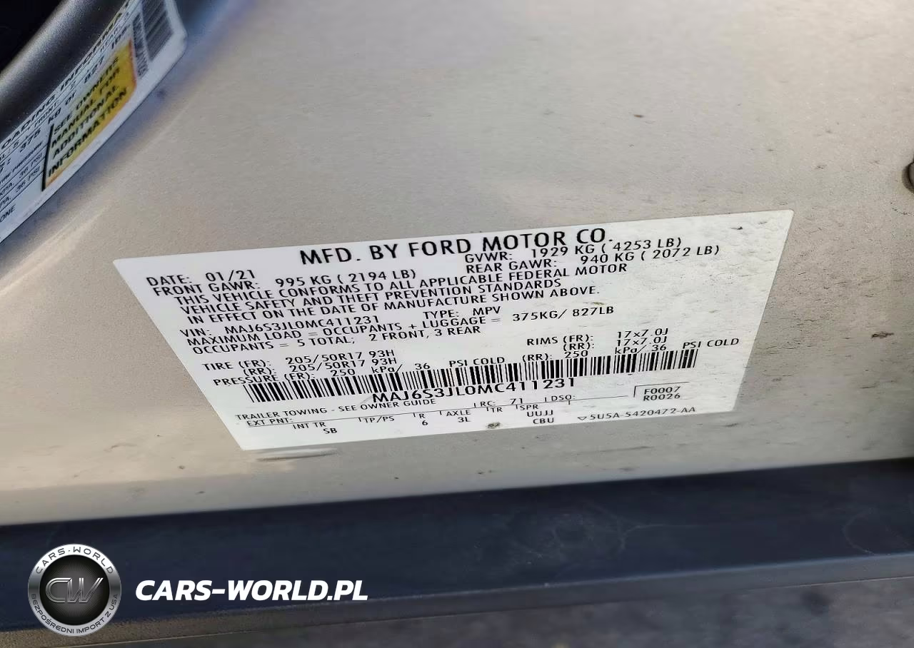 2021 Ford Ecosport Ses VIN:MAJ6S3JL0MC411231 - 13