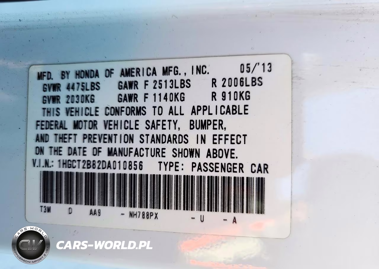 2013 Honda Accord Exl VIN:1HGCT2B82DA010856 - 12