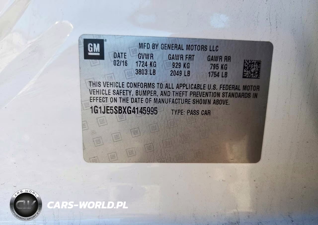 2016 Chevrolet Sonic Ltz VIN:1G1JE5SBXG4145995 - 12