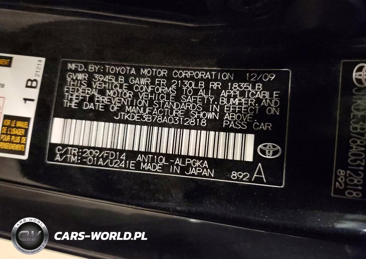 2010 Scion Tc Base VIN:JTKDE3B78A0312818 - 12