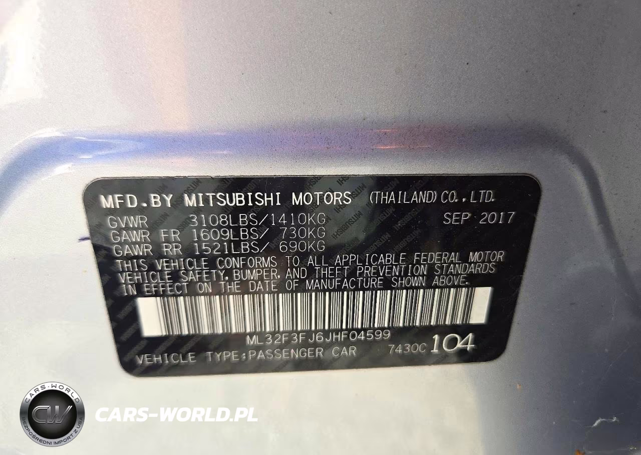 2018 Mitsubishi Mirage G4 Es VIN:ML32F3FJ6JHF04599 - 12