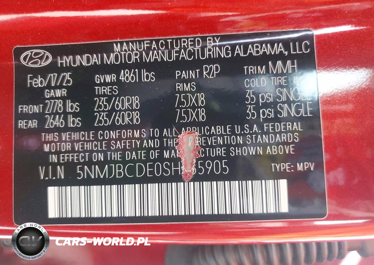 2025 Hyundai Tucson Sel VIN:5NMJBCDE0SH535905 - 14