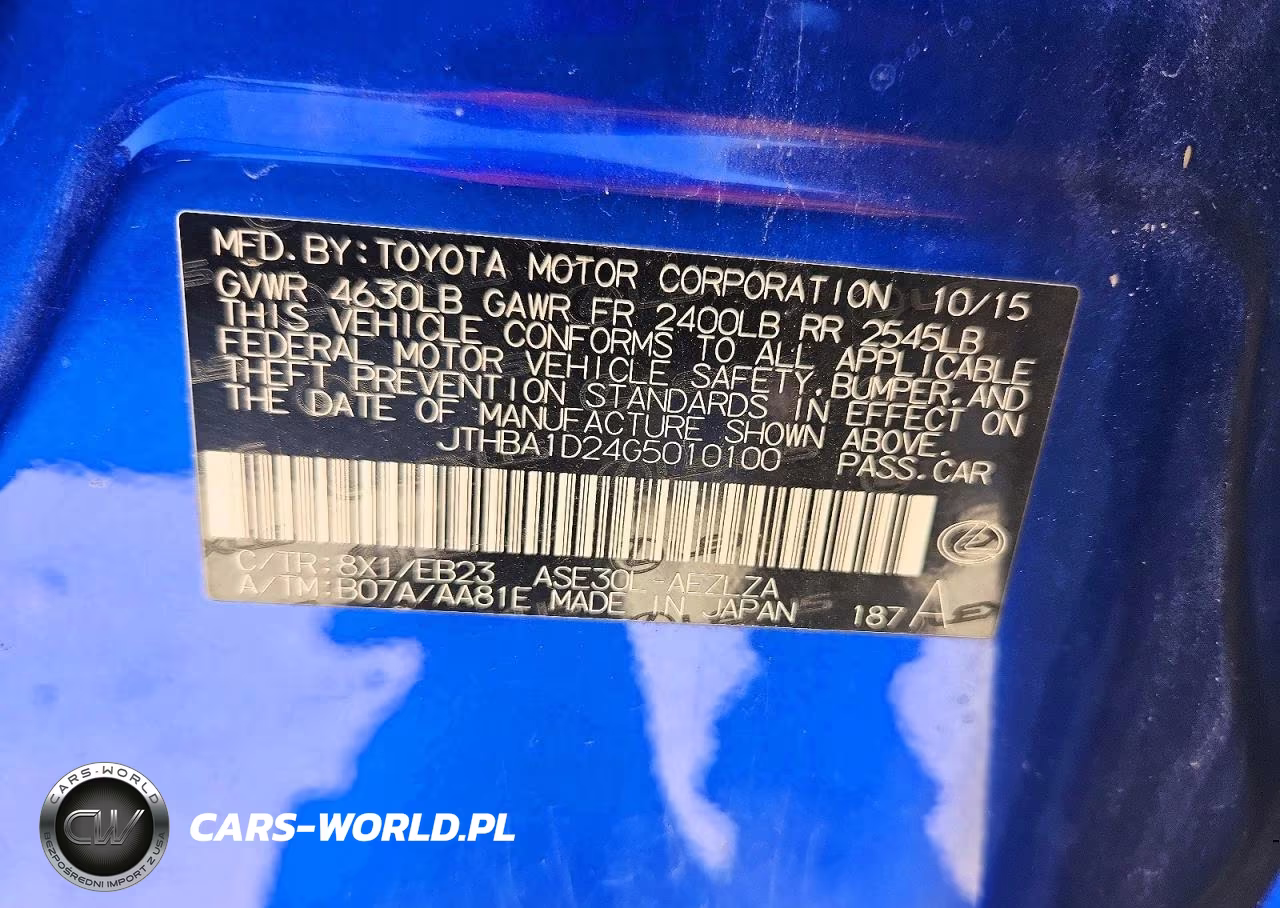 2016 Lexus Is 200T VIN:JTHBA1D24G5010100 - 12