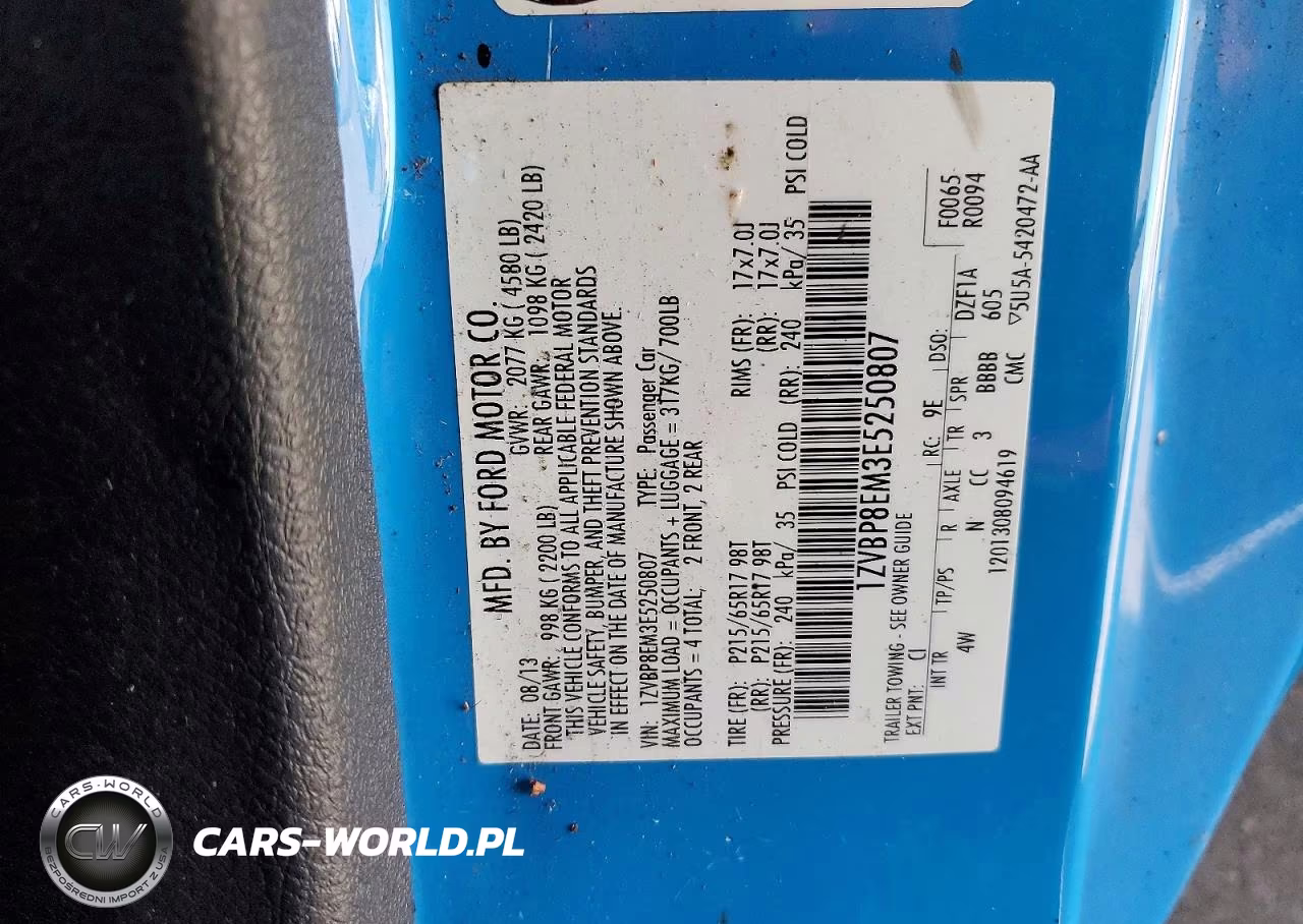 2014 Ford Mustang VIN:1ZVBP8EM3E5250807 - 12