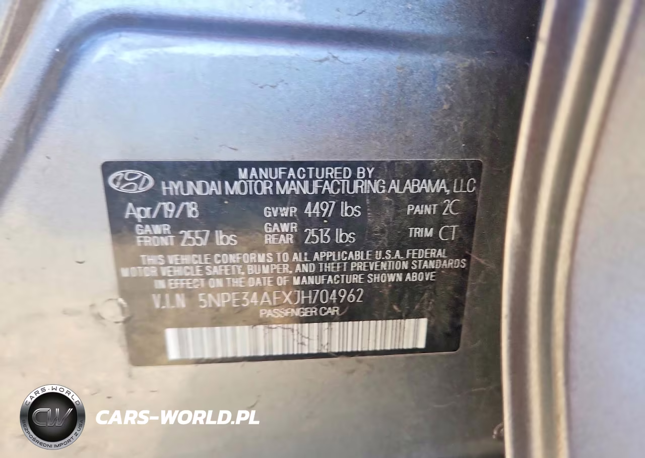 2018 Hyundai Sonata Sport+ VIN:5NPE34AFXJH704962 - 13