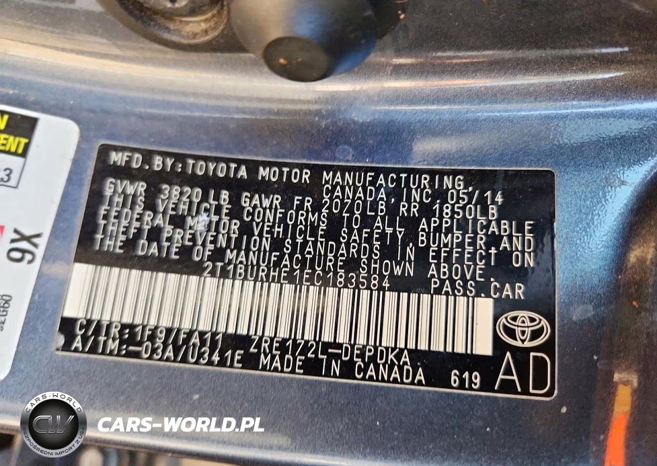 2014 Toyota Corolla L VIN:2T1BURHE1EC183584 - 12