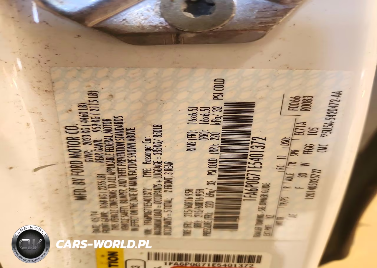2014 Ford Fusion S VIN:1FA6P0G71E5401372 - 12